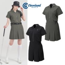 클리브랜드골프 클리브랜드골프 A라인 플리츠 나일론스판 여성 반팔 반바지형 점프수트/골프웨어_CGWOP32653