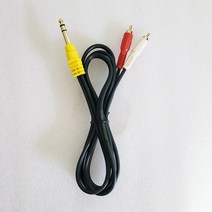신길전자 6.3스테레오 RCA2핀 앰프 스피커 국산 케이블, 5M