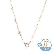 [비앤비골드]14K18K 볼 유닛 언발란스 체인 큐빅 목걸이 NPN23286