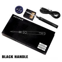 우드버닝툴 펜 인두기 5v 8w 전기 납땜 인두 usb 충전식 휴대용 가변 온도 세라믹 코어 가열 용접 수리, 8-10w, 검은색, 없음