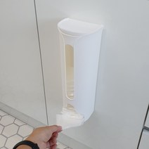 부착형 플라스틱 비닐봉지정리함 화이트, 1개