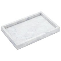 30.5cm x 20.3cm(12 x 8인치) 진짜 천연 대리석 화장대 트레이 화장품/주얼리용 정품 대리석 보관 트레이 비수지/비세라믹 옷장 정리함 트레이 욕실 트레이 홈, Gray_10x6 inch