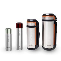 퀸센스 아쿠아 스텐 보온보냉병 0.35L 0.5L 1L 1.8L, 실버 350ml