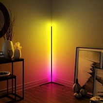 우주 은하 오로라 별 조명 프로젝터 북유럽 led 코너 플로어 램프 rgb aurora, 블랙 155cm, RGB AU 플러그