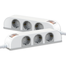 현대 옆으로 방수 방진 멀티탭 2구 3구 4구 5구 6구 콘센트, 5M, 2구 5m