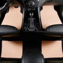 랜드 로버 디스커버리 레인지 로버 프리랜더 랭 로버 Velar Defender 90 LR2 자동 카펫 커버 용 4pcs 범용 카 바닥 매트, 보여진 바와 같이, 베이지, 랜드로버