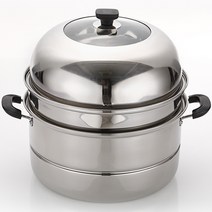리빙스토리 스텐냄비 스텐찜솥 3단찜기 36cm, 제로 3단찜기