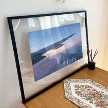 ac846-투명액자78CmX56Cm 비행기와하늘풍경 이미지1/골드브라운