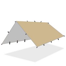 비달리도 쉘터 A형 텐트 VIDALIDO 베스티블 Waterproof Hammock Rain Fly Ultralight Tarps UV Protection, 02 Khaki