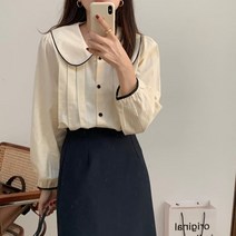 기타 바보사랑[디작소] 여성 셔츠 블라우스 데일리 데일리드 코튼