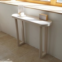 바우미스트 하제 타원형 원목 선반 콘솔 800 4colors, 아이보리