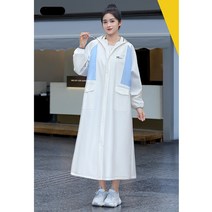 퓨어디아 레인코트 남녀공용 우비 박시한 와이드 우의 고화질 챙