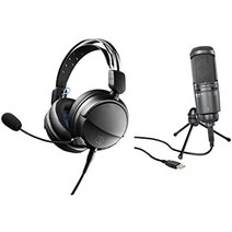 audio technica ath-gdl3 bk 게임 헤드셋 개방형 pc ps4 ps5 스위치 xbox one 착탈식 마이크 0.1인치(3.5mm) 스테레오 4극 미니 플러그 at, 뭐, 기밀, 배달용 USB 마이크 세트