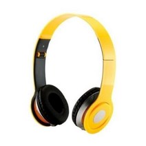 SoundStrike 3.5mm 접이식 헤드폰 헤드셋 Dj 헤드폰 Mp3 Mp4 Pc 태블릿 샌디스크 뮤직 비디오 및 기타 모든 음악 플레이어용 (옐로우), Yellow