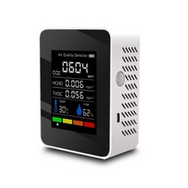 미세먼지측정기 공기질측정기 xiaomi co2 sensor 5in1 co2 meter smart 자동 디지털 온도 습도 테스터 이산화탄소 감지기 air quality, 1-1개
