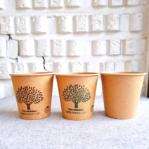 친환경 크라프트 종이컵 6.5온스 500개 1000개 2000개, 프리미엄 친환경 종이컵 그린