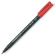 스테들러 루모컬러 다용도 유성펜 318 F팁 중간팁 0.6mm DRYSAFE, 318-2/레드
