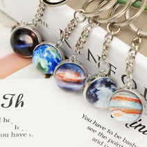 바이어블 귀여운 행성 지구 토성 달 태양계 키링 / 특이한 키링 열쇠고리 백참 유치원 가방, 1개, (목성)행성키링