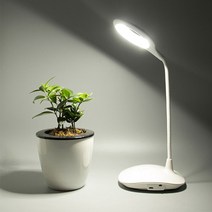 다올 무선 LED 충전식 원터치 받침형 단 링 스탠드 독서 취침 수면 작업 무드 등 탁상 스터디 책상 침대 특이한 무드등, 화이트