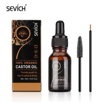 피마자오일 피마자유 피마자기름 Sevich 15ml 속눈썹 성장위한 천연 캐스터 오일 빠른 성장 액체 에센셜 세럼, 01 15ml