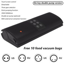 고성능 가정용 상업용 전기 식품 신선 보관 진공 포장기 100-240V 28cm 길이, [02] 6 Button No Tube, [01] EU Plug