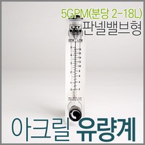 판넬밸브형 아크릴유량계 5GPM( 2-18LPM)