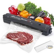 밴드실러 진공 포장 비닐 자동 수동 포장기 기계 최고의 220v110v 건조 및 습윤 식품 모드 탈기기 기 10pcs 가방, 검은 색, 영국 플러그