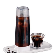 콜드브루 메이커 콜드 브루 커피 1100ml 누출 방지 아이스 티 브루어 커피 머그잔 와이드 마우스 주전자 커피 용 휴대용 컵 아이스 티 썬 티, 없음