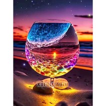 diy 재물운 보석십자수 힐링 취미 태교 패브릭형 패키지 30x40, 패브릭형 30x40cm, C