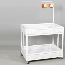 철제 접이식매대 이동식 행사 매대 판매대 과자진열대, 오픈형, A(90x60x80cm), 화이트