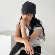 블루씨티 사계절용 슬러핑 스트릿 y2k 2000 두건 비니 가을 모자