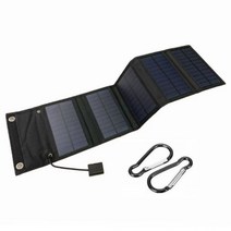 태양광패널 태양열 발전기 가정용 아파트 주택 미니 70W Foldable USB 5V 태양 전지 패널 보조베터리 캠핑 하이킹에 대 한 휴대용 방수 충전기 야외 휴대 전화 전원, Black