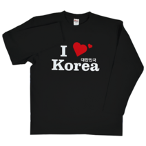 크래프티 아이러브코리아 긴팔 라운드 티셔츠 17수