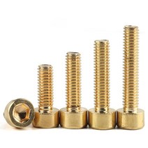 M10 황동 육각렌치 볼트 DIN912 C006 육각 소켓 캡 헤드 나사 기계 컵 순수 체결, M10 (1개), 60mm