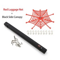 자동차 루프 랙 rc car 시뮬레이션 side awning 옥상 텐트 수하물 net for 110 18 rc crawler car traxxas trx4 scx10, 레드 네트 블랙 텐트