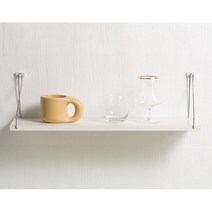 다용도 아이방 인테리어 벽면 못 없이 없는 안뚫고 벽에 붙이는 무타공 안뚫는 걸이 무지주 미니 원목 우드 선반, 소 (15X30)