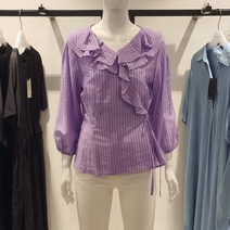 블루페페 블루페페 스트라이프 프릴 블라우스 P213MSC705LV