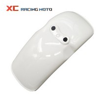 픽시 머드 가드 머스 흙받이 앞바퀴 뒷바퀴 안장 오토바이 원숭이 자전거 전면 후면 펜더 스플래쉬 트레일 용 배터리, 화이트 프런트 펜더
