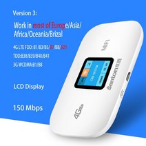 차량용 와이파이 무선 라우터 LTE benton 잠금 해제 4g lte 휴대용 모뎀, 3000mah, 초록