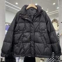 덕다운 숏패딩 2022 새로운 4 버튼 다운 재킷 여성의 짧은 느슨한 얇은 캐주얼 칼라