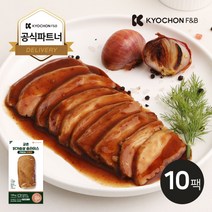 교촌 프레시업 슬라이스 닭가슴살 바베큐 100g 10팩