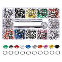 Bestgle 300 Sets Metal Grommet Eyelets Kit with 3 Pieces Grommets Setting Tools for Shoes Clothes Ba, 1, 10 Colors