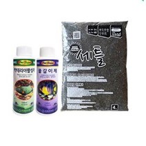 세틀 산처리 자연흑사 4kg + 원터치 박테리아 활성제 120ml + 물갈이제 120ml, 혼합 색상, 1세트