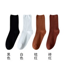 순면브라운 갈색 여성 가을겨울 미들 레이어드 트렌드 코튼 블랙 봄 가을스타일 카색 긴목양말 3045860930