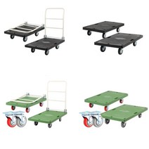 아파트 건설현장 무거운 자재운반 대형 PVC 달리 손잡이없는카트 카트기 평대차, 사각달리대