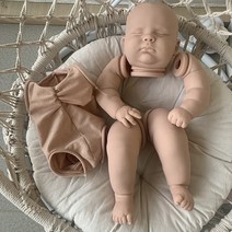 솜인형키트 인형 만들기 23 미완성 리본 키트 팻 베이비 DIY 핸드메이드 천 바디 아이즈 클로즈 비비