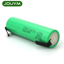 INR18650 25R 3.7V 배터리 18650 전원 고전류 리튬 충전식 방전 20A 용접 니켈 드라이버, [07] 10 PCS