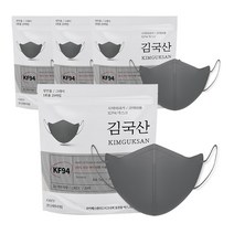 김국산 KF94 새부리형 마스크 중형, 25매입, 4개, 그레이