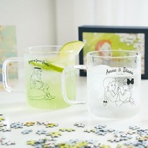 W99C817 빨강머리앤 유리컵, 앤&다이애나