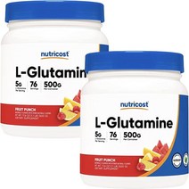 1+1 Nutricost 뉴트리코스트 L글루타민 엘글루타민 파우더 후룻펀치 500g, 1개, 기본